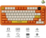 Ajazz Keyboard AK820 MAX Avocado Switch Orange-White Theme-RGB-With Screen