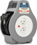 Montis Przedłużacz domowy zwijany 10m MT189 2 AC outlet(s)