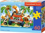 1565 Castorland Puzzle Stuffed animals on Safari 60 element&oacute;w (06793)