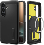 Kaitse&uuml;mbris Tough Armor (MagFit), Samsung Galaxy S26, must, tugijalaga, Qi2/MagSafe toega, Spigen
