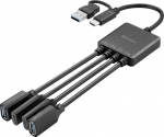 SANDBERG Hub - USB-C/USB-A to 2A+2C splitter