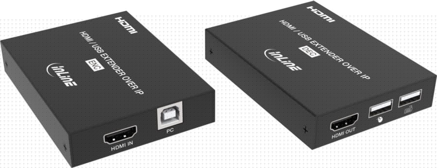 ATE Altusen switch InLine&reg; KVM Extender over IP, HDMI Full-HD, 150m, Set