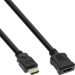 InLine HDMI Extension plug / Buchse, schwarz - 1m