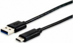 Cable USB Equip USB-A - USB-C 1 m Czarny (12834107)