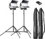 Walimex Pro Sirius 160 LED 65W Daylight 2-Pack with Tripods