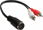 Alcasa Good Connections Audio Adapter 2xCinch St.-5-pol DIN Bu