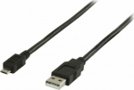 Valueline VLCB60500B20 USB otsik - micro USB, must, 2m
