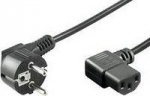 MicroConnect Power Cord CEE 7/7 - C13 1.8m, Schuko/Angled C13 Black
