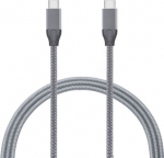 M-Cab 5M USB-C GEN2X2 M/M 20GB 100W, 20V/5A GREY BRAIDED OD 5.5MM