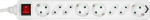 MicroConnect Power Strip 8 port 3M White, 4x Type F German+4x Euro