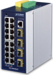 Planet IP30 Industrial 16* 10/100/100, 4 100/1000F SFP Full Managed