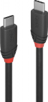 Lindy 1m USB 3.2 Type C to C, Cable, 20Gbps, Black Line