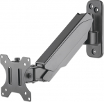 Manhattan TV & Monitor Mount, Wall, Spring Arm, 1 screen, Screen Sizes: 17-32", Black, VESA 75x75 to 100x100mm, Max 8kg, Height Adjustable Swivel Arm (2 pivots)