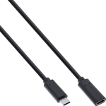 InLine USB 3.2 Gen 2 Verl&auml;ngerungskabel, USB Typ C, schwarz - 1m