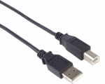 PremiumCord kabel USB 2.0 A-B 0.5m czarny
