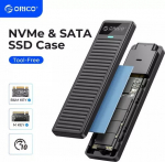 Orico Pocket External Hard Drive Case SSD M.2 (PCIE/NVMe) USB 3.2 Gen2 Typ-C 10Gbps Aluminum - czarna (PRM2-C3-BK-BP)