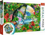 Trefl Puzzle Spiral Tropical animals