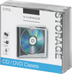 Vivanco CD/DVD Jewel case Black, 5 pcs