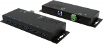 Exsys EX-1188HMS-3 - USB 3.2 Gen 1 (3.1 Gen 1) Type-B - USB 3.2 Gen 1 (3.1 Gen 1) Type-A - 5000 Mbit/s - Schwarz - power - 12 V