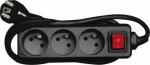 Power Strip Vorel 3 jack 5 m czarna (72627)