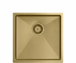 Sink Quadron PAUL SteelQ PVD golden with a siphon 1-chamber b/o suspended version