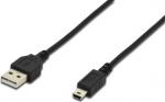 DIGITUS USB 2.0 Connection cable type A - mini B St/St 1.8m, sw