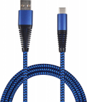 2GO USB Lade-/Datenkabel USB Type-C 3.1 Nylon 1m blue