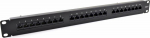 SecurityNET Patch Panel Cat6 UTP 24-Port RJ-45 19" 1U with Shelf