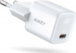 AUKEY PA-B1 White Omnia Mini Wall Charger 1xUSB-C Power Delivery 20W 3A