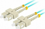 Lanberg PATCHCORD FIBER OPTIC MM SC/UPC-SC/UPC DUPLEX 3.0MM OM3 50/125 LSZH 3M AQUA LANBERG