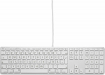 Keyboard LMP Large Font USB Keyboard 110 keys wired USB keyboard with 2x USB and aluminum upper cover - German