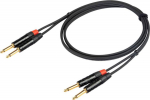 PROEL 2 x 6.3mm male - 2 x 6.3mm male, 5m, black