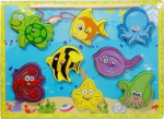 Swede Wooden puzzle with a fishing rod