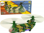 LeanToys Military Helicopter Huge Wings Light Sound Moro