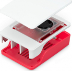 Raspberry Pi RASPBERRY PI5 GEHUSE, ROT / WEISS LFTER OFFIZIELL