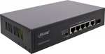 Switch InLine InLine&reg; PoE+ Gigabit Network Switch 5 Port (4x PoE+), 1xSFP, 1Gb/s, desktop, metal, without fan