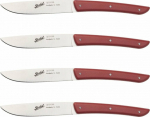 Berkel steak knife set 4-pcs. Color red