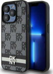 DKNY DKNY DKHCP15XPCPTSSK iPhone 15 Pro Max 6.7'' czarny/black hardcase Leather Checkered Mono Pattern & Printed Stripes