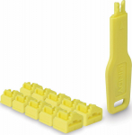 Lindy RJ45 Port Locks Yellow, 10x +, 1 Key