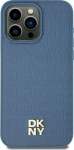 DKNY DKHMP15SPSHRPSB iPhone 15 / 14 / 13 6.1'' niebieski/blue hardcase Leather Pattern Metal Logo MagSafe