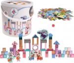 RoGer Wooden Castle With Knights Konstruktor for Children