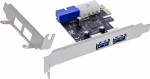 InLine Interface card - 4x USB 3.2 Gen.1 (2+2) - PCIe - Low Profile - VL805