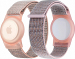 Mobile Origin Nylon Protective Case with Pink Strap for Apple Airtag