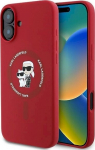 Karl Lagerfeld KLHMP16MSCMKCRHR iPhone 16 Plus 6.7" red hardcase Silicone Karl&Choupette Hea