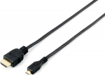 Equip HDMI->Micr.HDMI 4K/30Hz St/St 2.00m schwarz Polybeutel