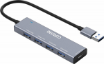 DELTACO USB 3.0 Hubb USB-A ha -> 4xUSBA, Gr&aring; A