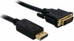 DELOCK Displayport Kabel DP -> DVI(24+1) St/St 5.00m schwarz