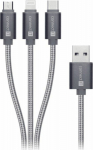 Cable USB Connect IT USB-A - Lightning 1.2 m Szary (CI-1229)