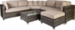 Garden furniture set DAWSON table, corner sofa and ottoman