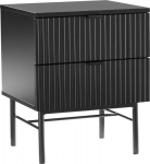 Nightstand SEQUENCE with 2 drawers 45x40xH55cm, black